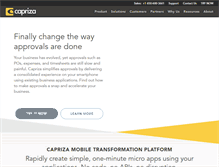 Tablet Screenshot of capriza.com